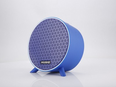 HS-B20 Round small portable wireless Bluetooth Speaker with bigger vibrant sound & Big Bass 360-Degree Sound(Blue)