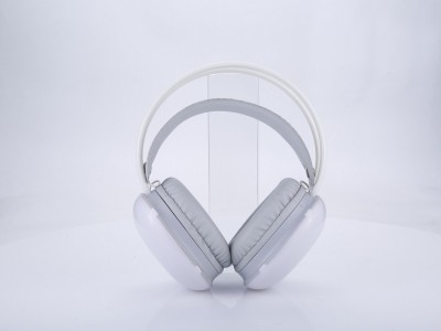 HS-H12 Noise Canceling Wireless Headphones Bluetooth Over The Ear Headset with Microphone and colorful light (grey)